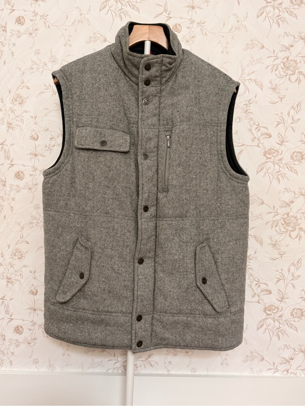 Daniel Cremieux Gray Quilted Wool-Blend Vest